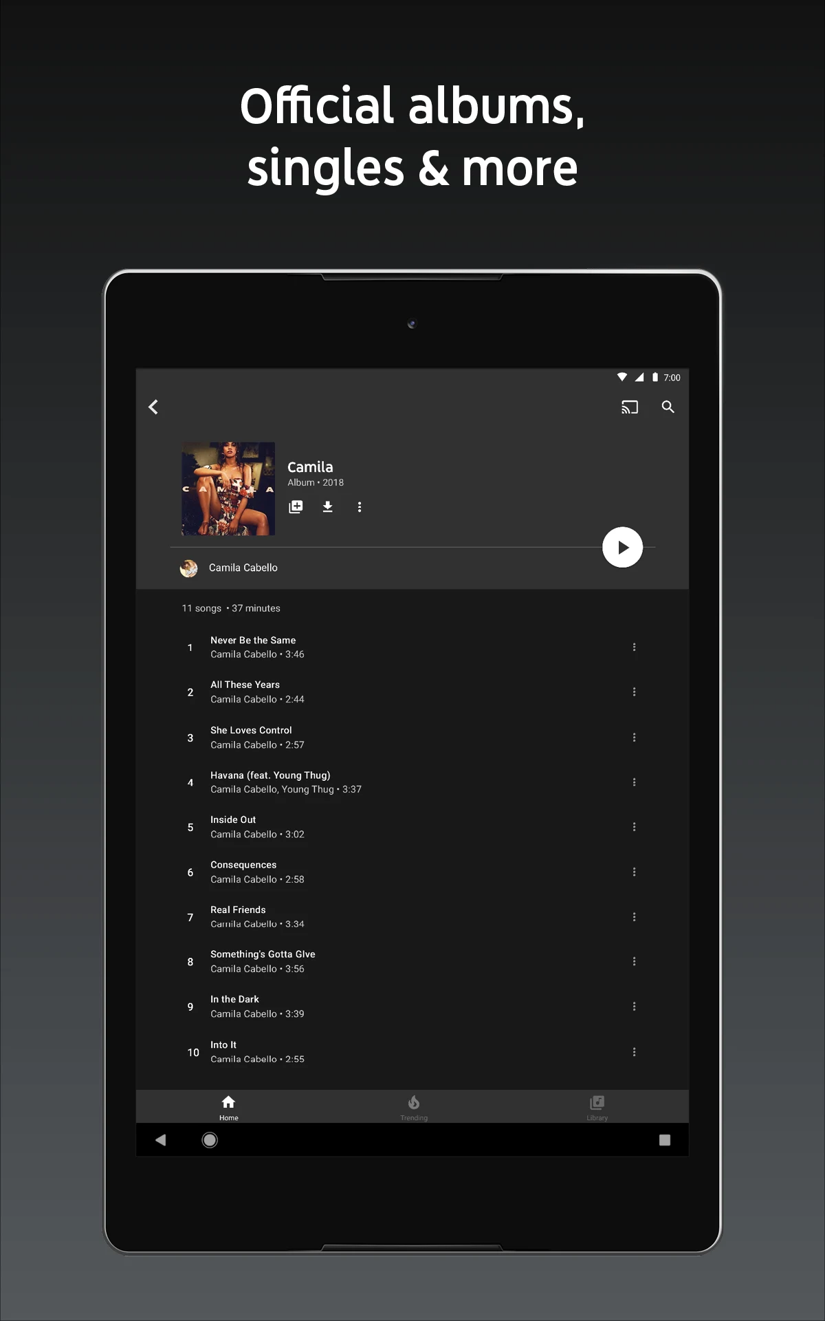 YouTube Music screenshot