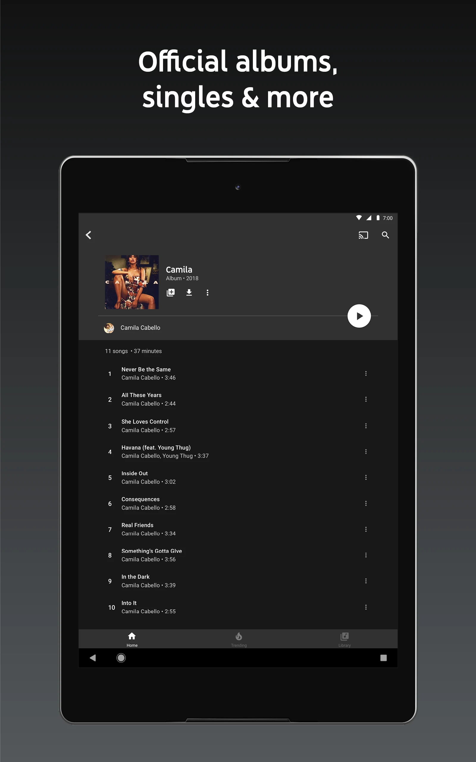 YouTube Music screenshot